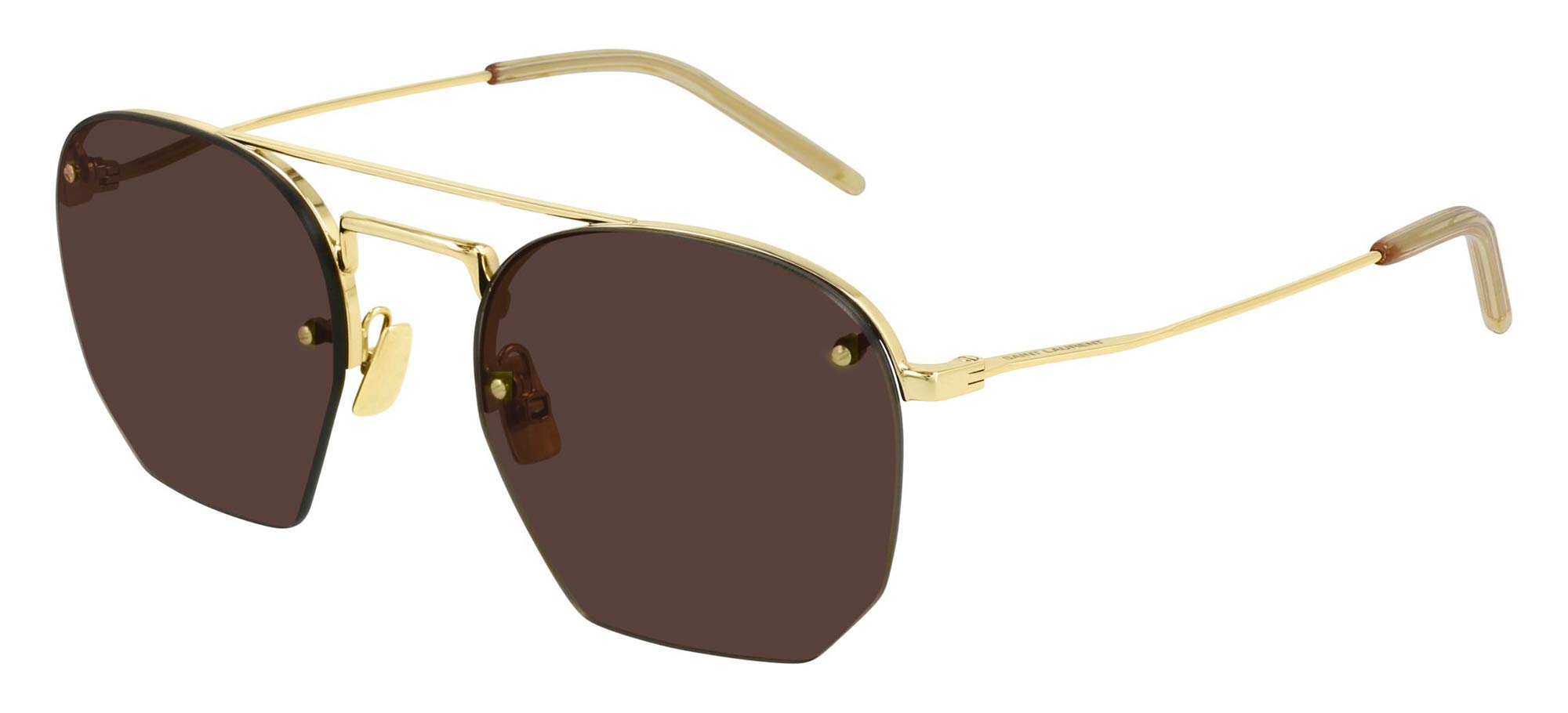 Yves Saint Laurent ブラウン サングラス 0452 Amazon | Saint Laurent SL 422 男性 サングラス GOLD/BROWN 52/20/145